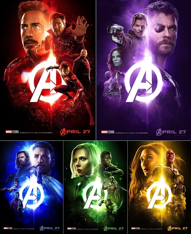 15. Yılın filmi Avengers: Infinity War'dan yepyeni posterler: