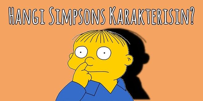 Hangi Simpsons Karakterisin?