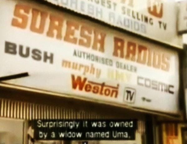 Kadın bir radyo dükkanı işletiyordu ve adı da tam anlatıldığı gibi Suresh idi.