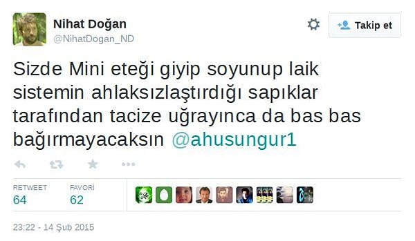 Sen hep bu tweetinle, bu yazdıklarınla hatırlanacaksın Nihat Doğan.