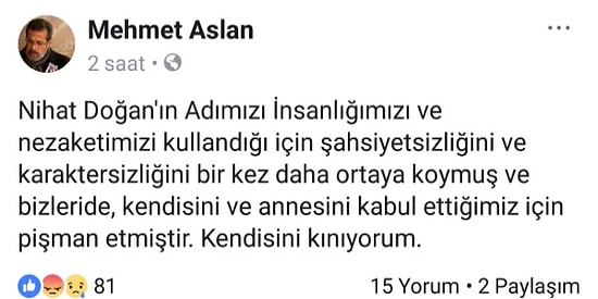 Asla Sevilmeyecek ve Unutulup Gideceksin! Özgecan Aslan'ın Babasından Nihat Doğan'a Çok Sert Sözler: "Karaktersizliğini Bir Kez Daha Ortaya Koydu"