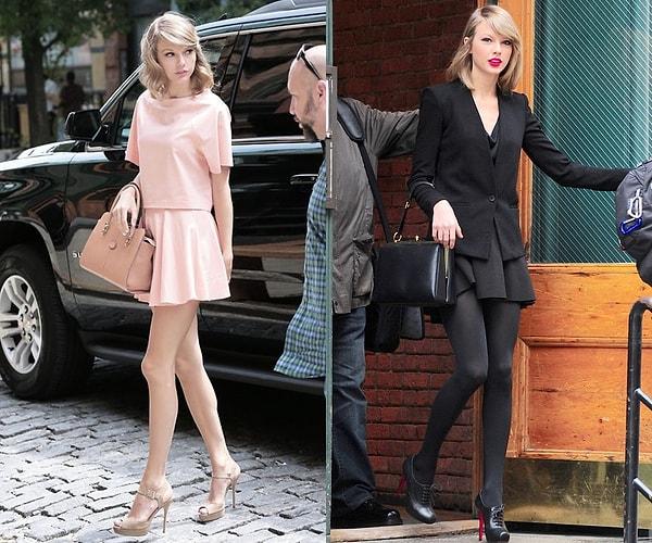 Siyah tutkunlarındansanız siz de Taylor Swift'in tamamen siyah stiliyle baharın rengarenk cümbüşüne meydan okuyabilirsiniz.