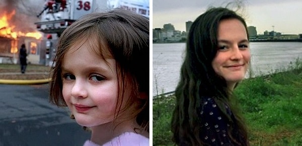 8. Мем "Disaster Girl" (девочка-катастрофа)