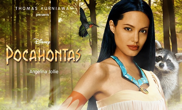 3. Анджелина Джоли в роли Покахонтас?