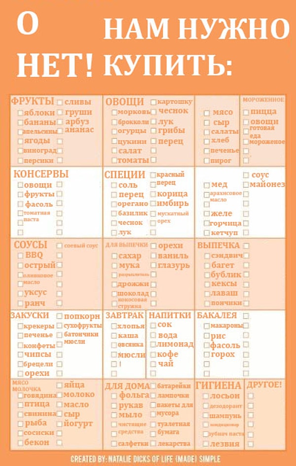 3. Заламинируйте эту таблицу и отмечайте на ней нужные вещи маркером для белой доски