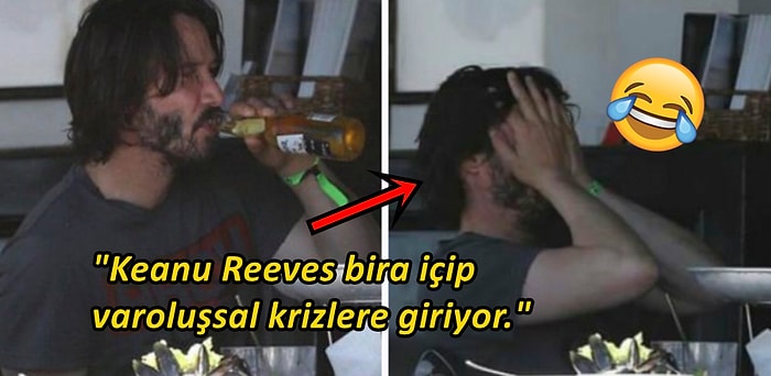 Keanu Reeves'in Rastgele İşlerle Uğraşırken Çekilen ve İnterneti Kahkahalara Boğan Fotoğrafları