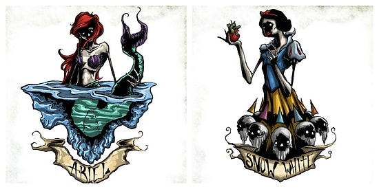 После того, как отец двух дочерей пересмотрел мультфильмы Диснея в 500-тый раз, он решил нарисовать их в виде злых персонажей