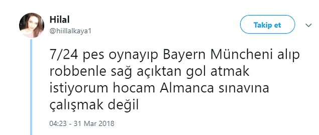 8. Ders çalışmak ve okula gitmek dışında her şey çok cazip gelir.