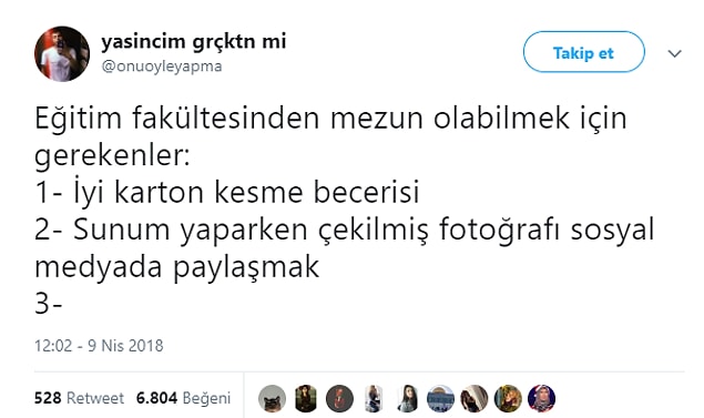 13. Zaman geçtikçe mezun olmak için gereken şartları kovalarız.