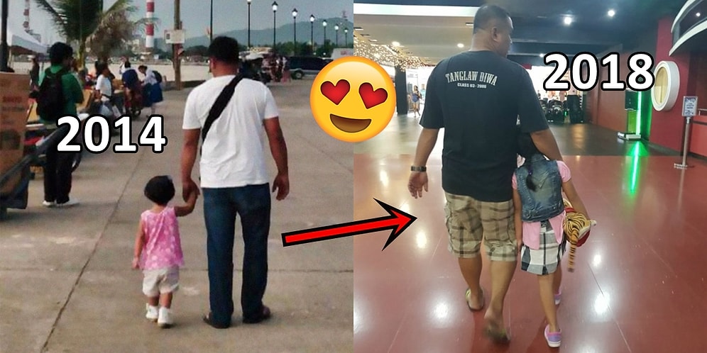 2014'ten Beri Kocasını ve Kızını El Ele Yürürken Gizlice Fotoğraflayan Anneden Minnoş Kareler!