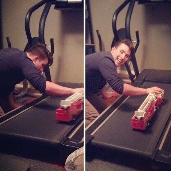 9. "Он просто завис за этим занятием на полчаса"