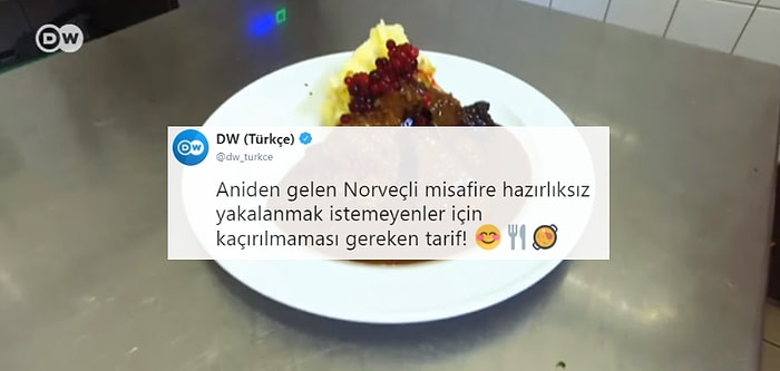 Norveçli Misafire Hazırlıksız Yakalanmayın! DW Türkçe Twitter'dan 'Norveç Usulü Geyik Kızartması' Tarifi Paylaşırsa