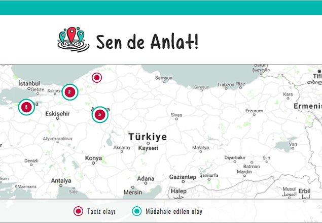 "HarassMap" olarak 2010 yılından itibaren Mısır'da etkin olan bu platform Türkiye'de "Sen de Anlat" adıyla kuruldu.