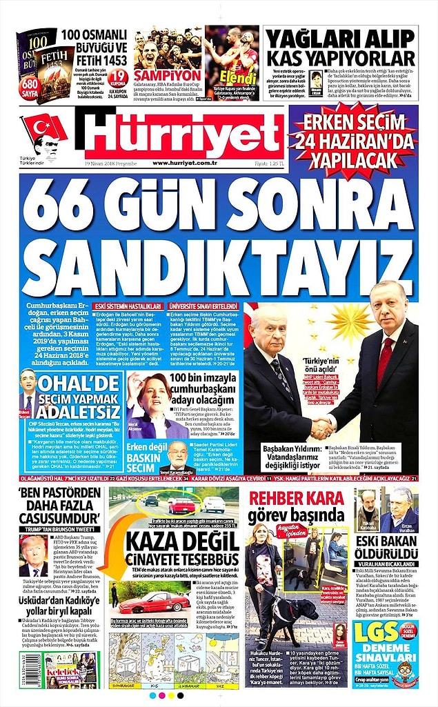 1. Hürriyet: 66 gün sonra sandıktayız