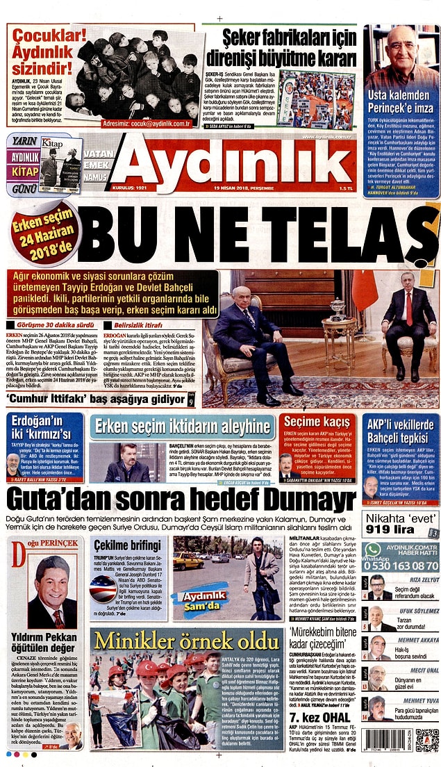 18. Aydınlık: Bu ne telaş