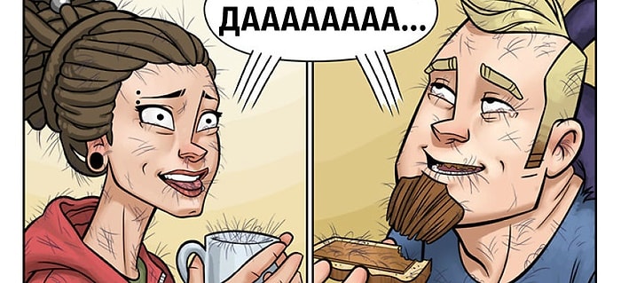 10 комиксов о ежедневных проблемах женатой пары с крутыми сюрреалистическими поворотами