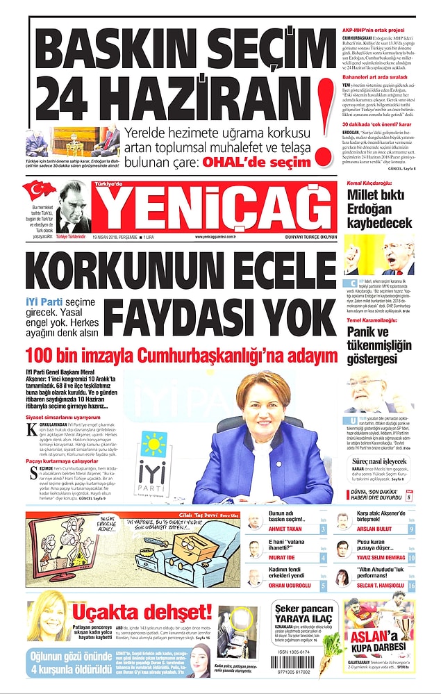 23. Yeni Çağ: Baskın seçim 24 Haziran