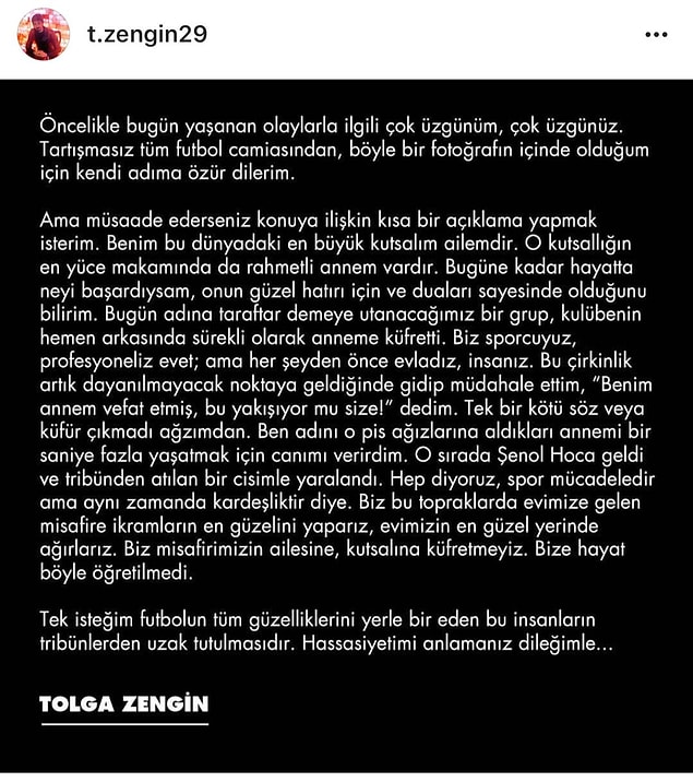 Tolga Zengin: 'Bir grup sürekli anneme küfür etti'