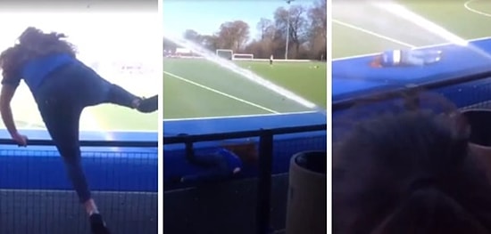 İzlemesi Aşırı Keyifli Şeylerde Bugün: Sahaya Dalan Kadının Tazyikli Suyla Yere Yapıştığı Anlar