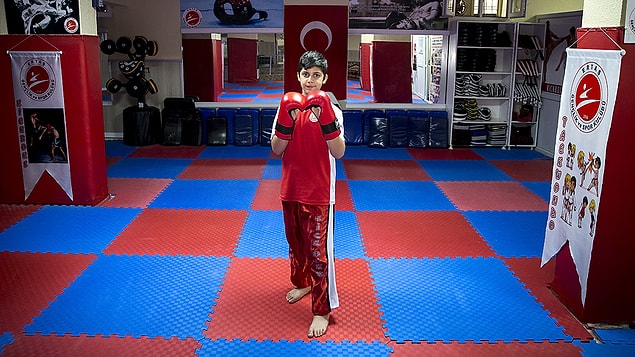 Filmden etkilenerek uluslararası turnuvada birinci olan Muhammed Emin Battal.