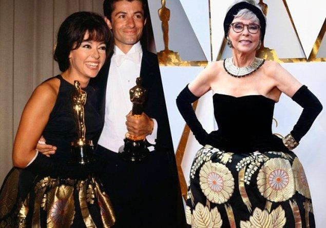 Ünlüler camiasında da geri dönüşüm trendler arasında yerini aldı. Bu yılki Oscar töreninde Rita Moreno'yu 1962 yılının Oscar töreninde giydiği elbiseyle görmüştük. Tabii daha modern haliyle...