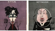 Federico Babina'nın Efsane Yönetmenleri Yine Kendi Filmleriyle Ölümsüzleştirdiği 31 Efsane İllustrasyon