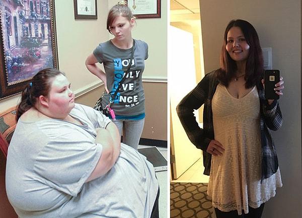 1. Önceden yaklaşık 321 kilo olan Christina Philips, 238 kilo vermiş. Şimdi 83 kilo!