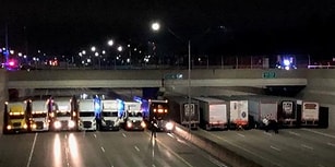 İntihar Etmek İsteyen Adamı, Köprü Altını TIR'larla Doldurarak Kurtarmaya Çalışan Güzel İnsanlar