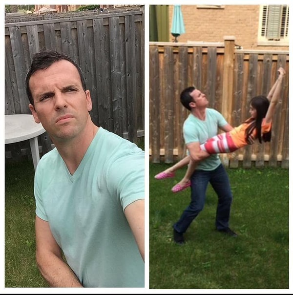 9. Когда не можешь позволить себе селфи-палку, но у тебя есть преданная любящая дочь