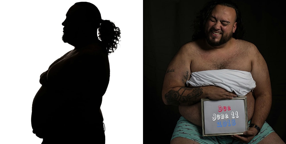 Его жена отказалась от беременной фотосессии, и он решил поучаствовать в ней сам