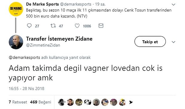 13. Cenk Tosun ve Vagner Love farkı :)
