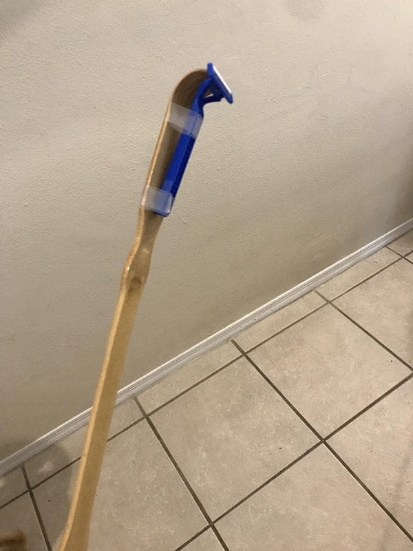 6. А это приспособление предназначено для того, чтобы брить спину