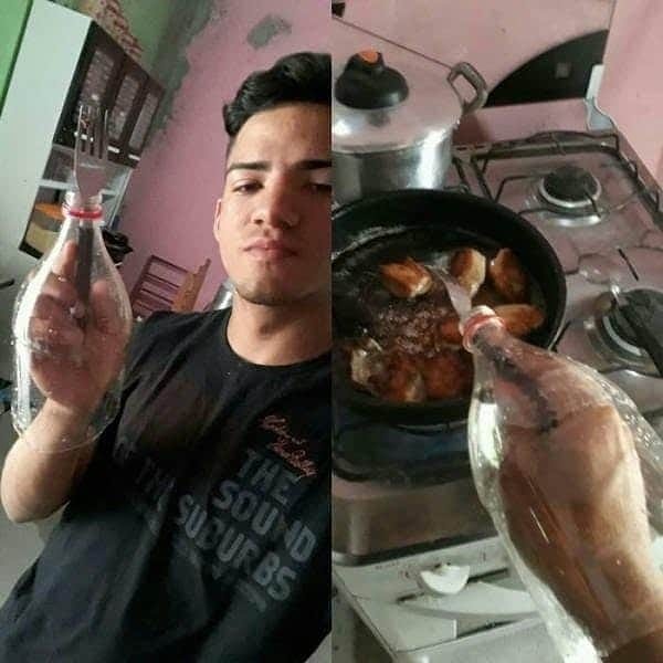 7. Как избежать брызг раскаленного масла во время готовки? Спросите этого парня!