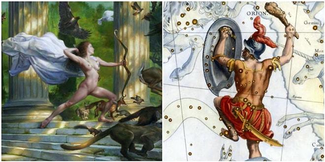 Yanlışlıkla Sevgilisinin Ölümüne Sebep Olan Tanrıça Artemis ve Büyük Aşkı Orion'un İç Burkan Hikâyesi
