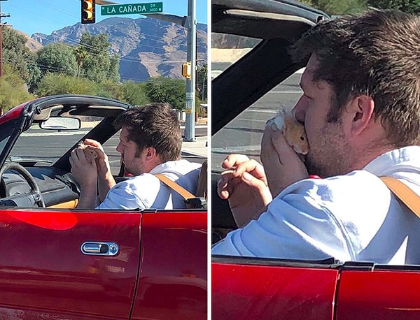 4. Этот парень просто очень любит своего хомяка.