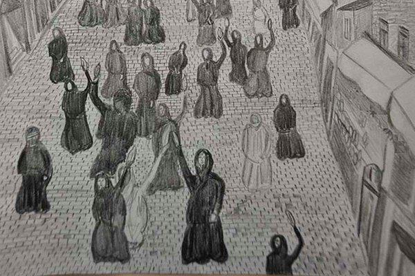 Yer İzmir. 1828 yılında ekmek zammına tepki gösteren kadınlar 3 gün boyunca sokaktaydı.