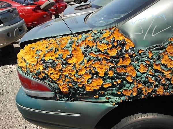 12. О, еще один любитель монтажной пены. Теперь его машина выглядит так, как будто ее захватила инопланетная форма жизни