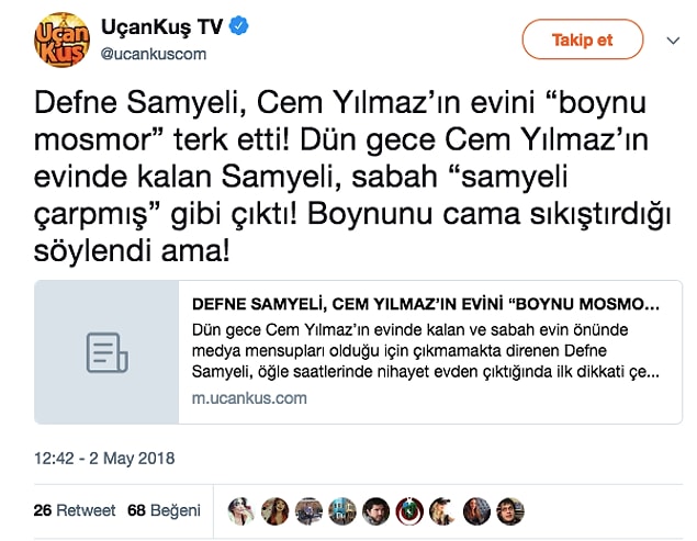 Fakat bazı yerlerde bu haberin veriliş tarzı ve kullanılan üslup, sadece konunun öznelerini değil herkesi çok şaşırtacak şekilde oldu.