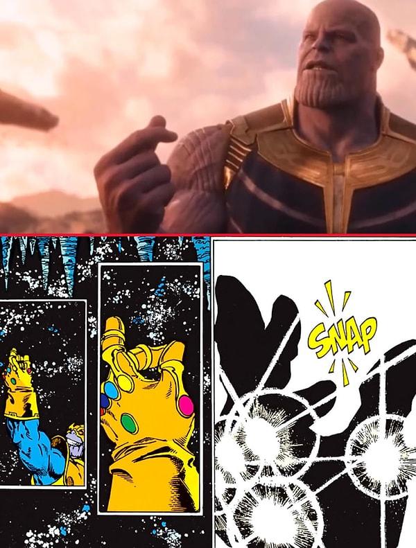 15. Thanos'un evrenin nüfusunun yarısının yok olmasına sebep olan parmak şıklatması, Marvel'ın ünlü Sonsuzluk Eldiveni çizgi romanında yer alıyor.