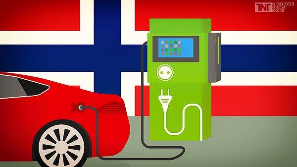 7. Norveç'te hükümetin sunduğu avantajlar elektrikli otomobil satışlarını patlattı.