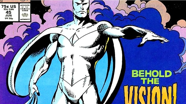 Таков костюм в комиксах у Вижена, когда он был членом Вест Коуст Мстителей.