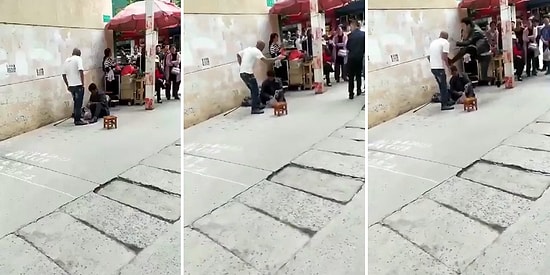 Dilenciyi Dövene Daha Fazla Dayanamayıp Uçan Tekme Atan Adam