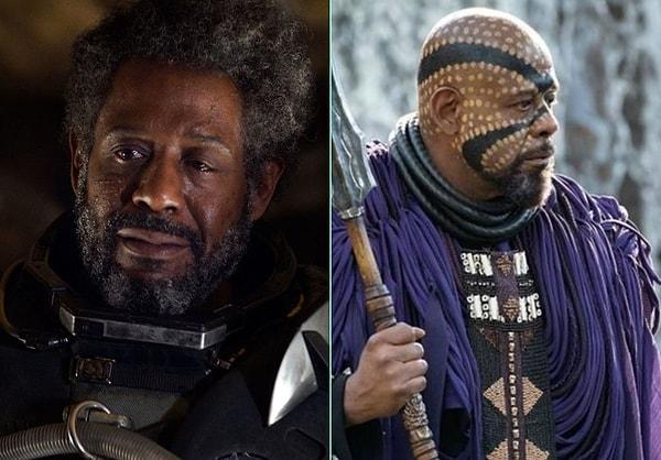 4. Forest Whitaker ise Rogue One'da Saw Gerrera'yı canlandırdı, Black Panther'de Zuri karakterini.