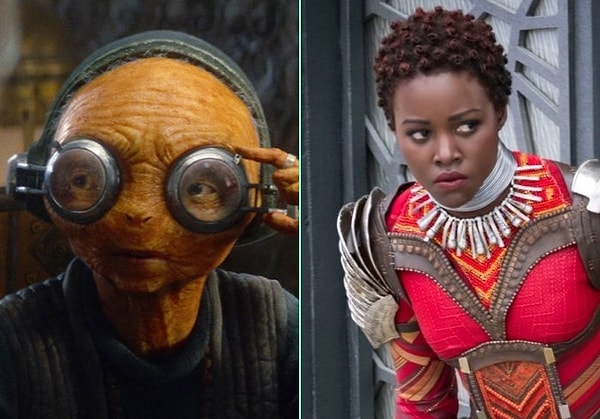 10. The Force Awakens'te Maz Kanata'ydı, Black Panther'da Nakia: Lupita Nyong'o