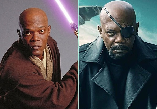 2. Samuel L. Jackson hem Mace Windu hem de Nick Fury gibi iki efsane karaktere hayat verdi.