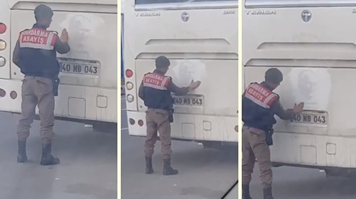 Otobüsün Üzerindeki Atatürk Silüetinin Tozunu Temizleyip İki Yanına da Kalp Çizen Güzel İnsan