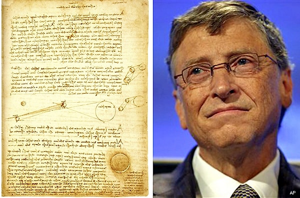 Öyle ki çizimleri ve defter sayfaları çok önemli kişilerin koleksiyonlarda. Bill Gates onlardan biri.