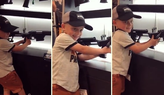 Tüfeğin Nasıl Ateşleneceğini ve Mermi Sürüleceğini Gösteren 4 Yaşındaki Çocuk