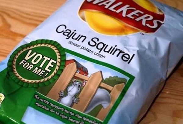 5. "Чипсы с ароматом белки, объевшейся кешью". И кто только платит таким рекламщикам? 😏