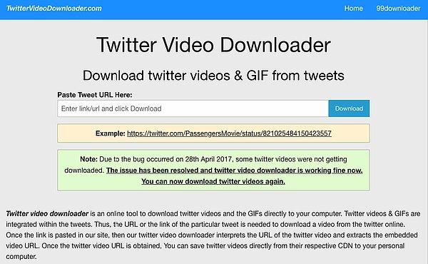 1. Twitter Video Downloader